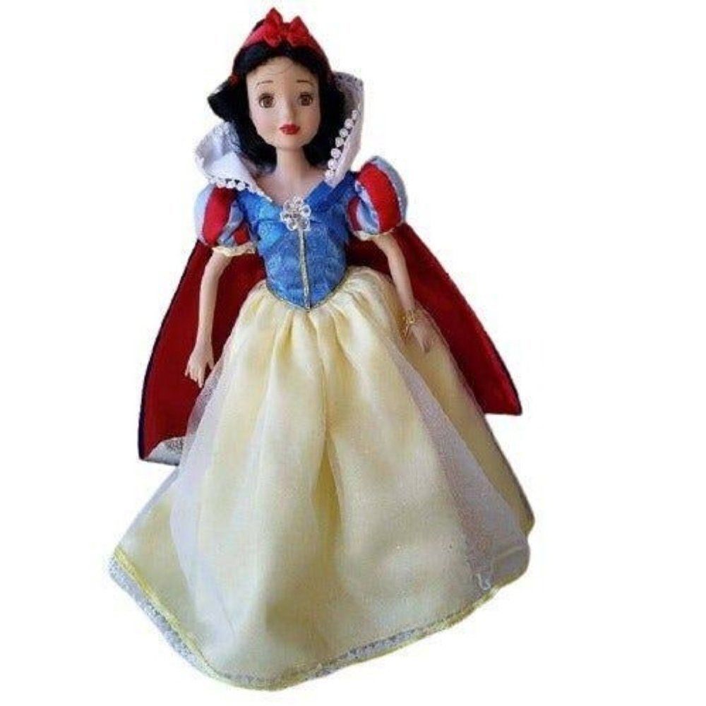 Disney Snow White Brass Key Keepsake Porcelain Doll 14" Vintage 2001